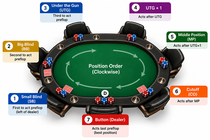 Image shows the flow of positions